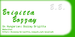 brigitta bozzay business card